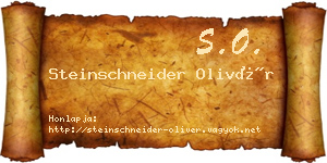 Steinschneider Olivér névjegykártya